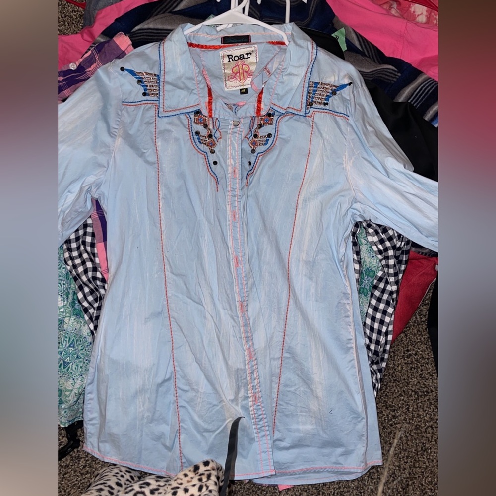 Roar womens rodeo shirt xl